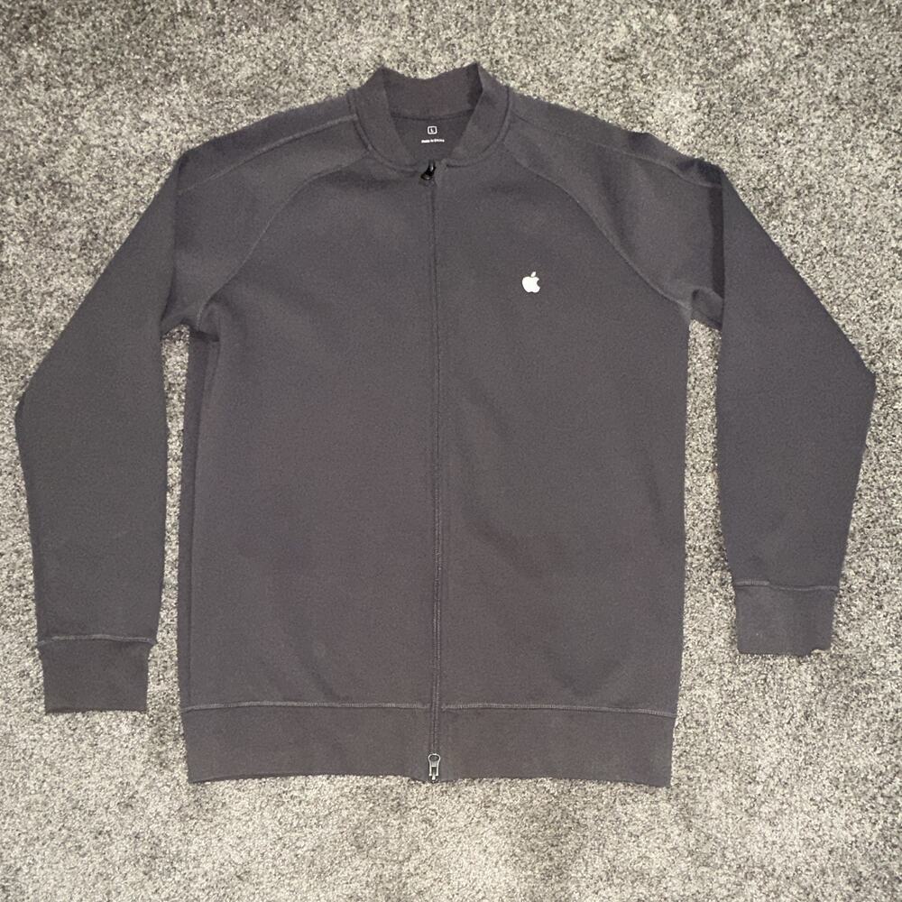 Apple Store Employee Zip-up Sweatshirt Jacket Men’s L Embroidered Logo